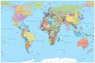 Fototapeta Mapa Świata