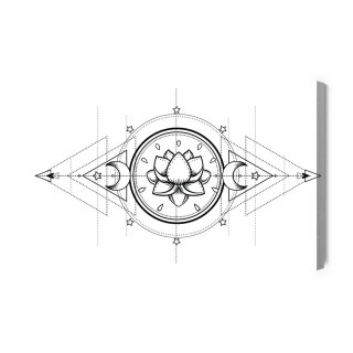 Obraz Na Płótnie Lotos I Święta Geometria
