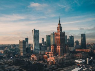 Obraz Wieloczęściowy Warszawa I Widok Na Pałac Kultury
