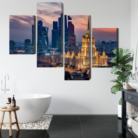 Obraz Wieloczęściowy Widok Z Lotu Ptaka Na Panoramę Moskwy
