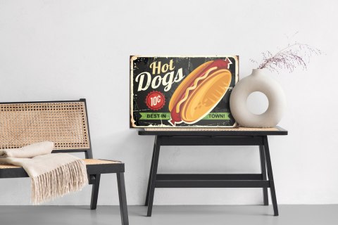 Obraz Na Płótnie Hot Dogi W Stylu Vintage