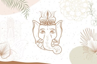 Obraz Na Płótnie Rysunek Ganesha