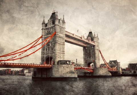 Obraz Na Płótnie Tower Bridge W Stylu Retro