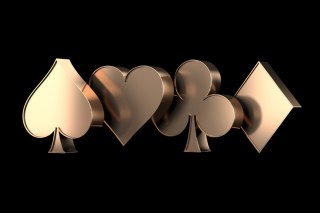 Obraz Na Płótnie Symbole Kart 3D