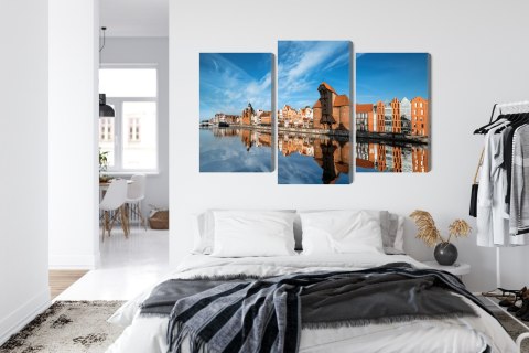 Obraz Wieloczęściowy Panorama Gdańska Z Widokiem Na Rzekę