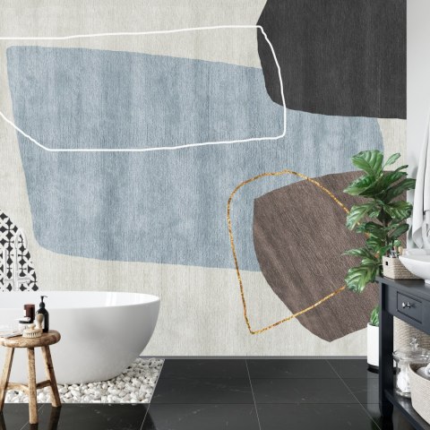Fototapeta Gold Geometric Background Art. Modern Grey Pattern,