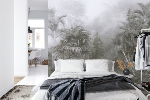 Fototapeta Tropical Trees And Leaves For Digital Printing Wallpaper, Custom Design Wallpaper - 3D