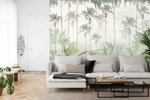 Fototapeta Tropical Trees And Leaves For Digital Printing Wallpaper, Custom Design Wallpaper - 3D