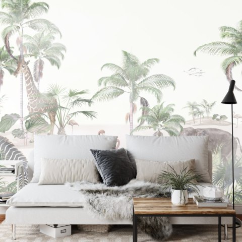 Fototapeta Tropical Trees And Leaves For Digital Printing Wallpaper, Custom Design Wallpaper - 3D