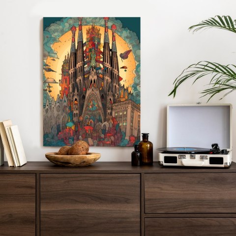 Plakat Abstrakcyjna Koncepcja Kościoła Sagrada Familia