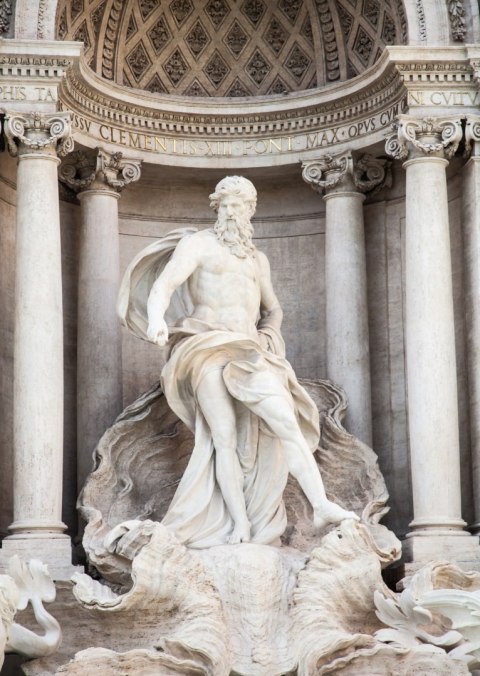 Plakat Architektura Najpiękniejszej Fontanny Di Trevi W Rzymie