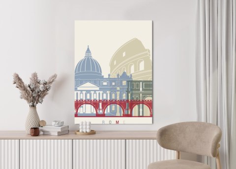 Plakat Kolorowa Ilustracja Architektura Rzymu