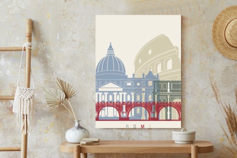 Plakat Kolorowa Ilustracja Architektura Rzymu