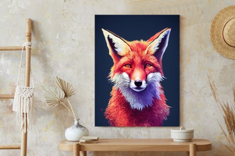 Plakat A Close Up Of A Red Fox's Face, This Is An Image Of The Red Fox.