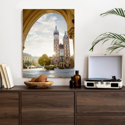 Plakat Widok Z Sukiennic Na Kościół Mariacki W Krakowie