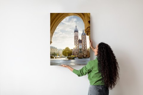 Plakat Widok Z Sukiennic Na Kościół Mariacki W Krakowie