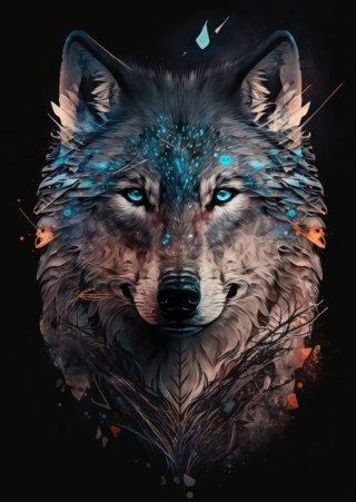 Plakat Magiczny Wilk