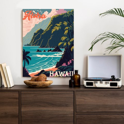 Plakat Hawaje Retro Krajobraz
