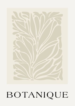 Plakat Botaniczna Kompozycja Z Liści Retro
