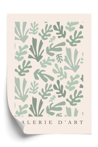 Plakat Retro Botaniczny Deseń Inspirowany Matisse