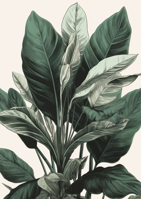 Plakat Zielona Roślina Filodendron