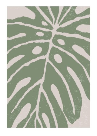 Plakat Zielony Liść Monstera