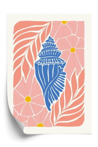 Plakat Abstrakcja Minimalistyczne Rośliny W Stylu Matisse'a