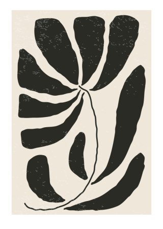 Plakat Kwiat Z Liśćmi W Stylu Matisse