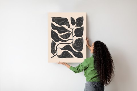 Plakat Minimalistyczna Roślina Modny Wzór