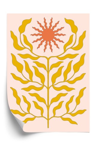 Plakat Minimalistyczna Roślina W Stylu Boho