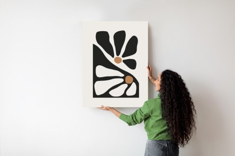 Plakat Minimalistyczne Dwukolorowe Kwiaty