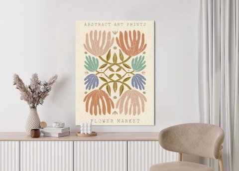 Plakat Minimalistyczne Kolorowe Kwiaty Boho