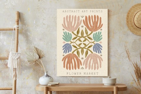 Plakat Minimalistyczne Kolorowe Kwiaty Boho
