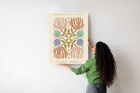 Plakat Minimalistyczne Kolorowe Kwiaty Boho