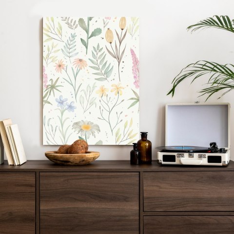 Plakat Pastelowe Kwiaty Polne Akwarela
