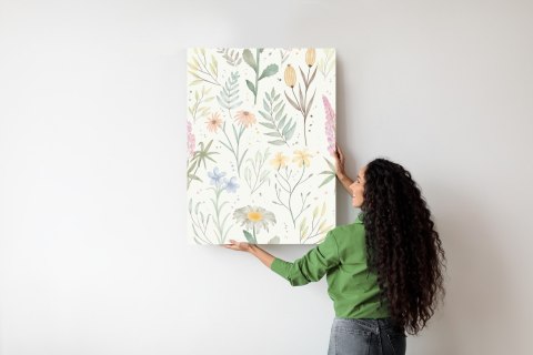 Plakat Pastelowe Kwiaty Polne Akwarela
