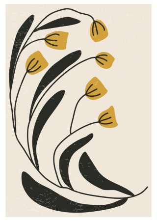 Plakat Botaniczna Ilustracja Z Kwiatami
