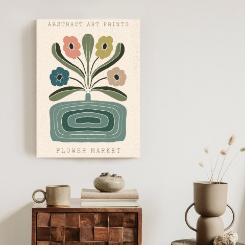 Plakat Nowoczesna Ilustracja Z Wazonem Kwiatów