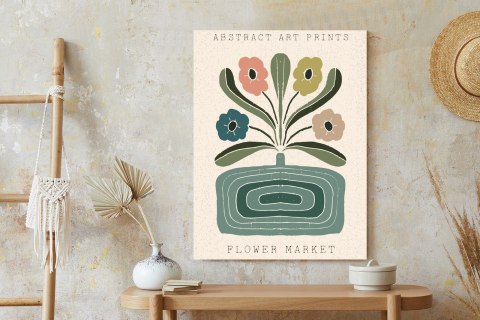 Plakat Nowoczesna Ilustracja Z Wazonem Kwiatów