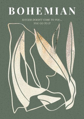 Plakat Nowoczesna Ilustracja Ze Złotymi Elementami