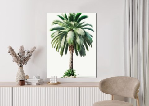 Plakat Wysokie Zielone Drzewo Palmowe