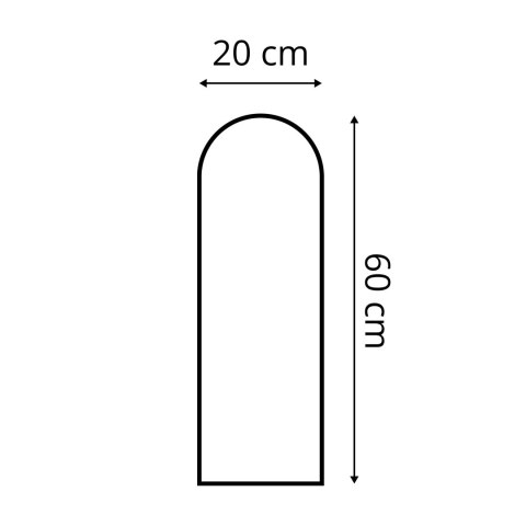 Panel Tapicerowany Eko Skóra Czarny 20cm