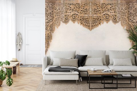 Fototapeta Drewniane Dalekowschodnie Ornamenty