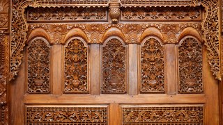 Fototapeta Roślinne Ornamenty W Drewnie