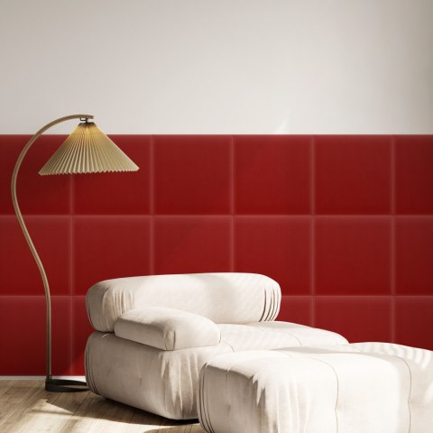 Panel Tapicerowany Magic Velvet Czerwony