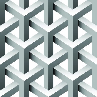 Tapeta Geometryczna, Efekt 3D, Z Głębią, Do Salonu
