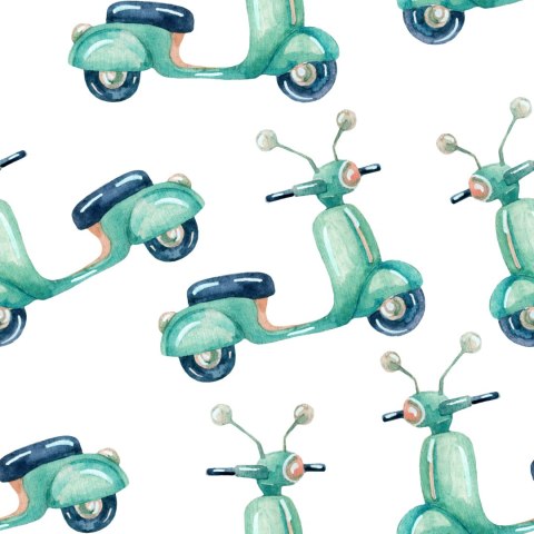 Tapeta Skutery Malowane Akwarelą