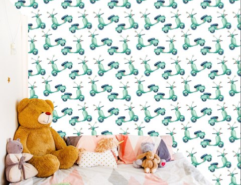 Tapeta Skutery Malowane Akwarelą