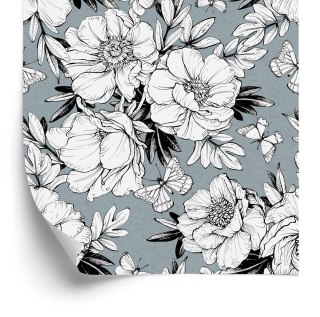 Tapeta Stylowe Kwiaty Piwonii