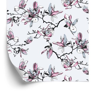 Tapeta Kwiaty Magnolii Akwarela